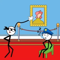 Stickman Robber Brain Puzzle