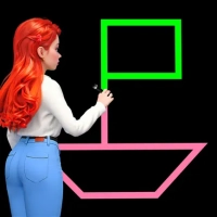 Single Line Puzzle Drawing