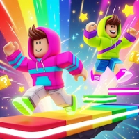 Obby Rainbow Race: Obby Bike