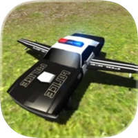 Flying Police Car Driving Sim